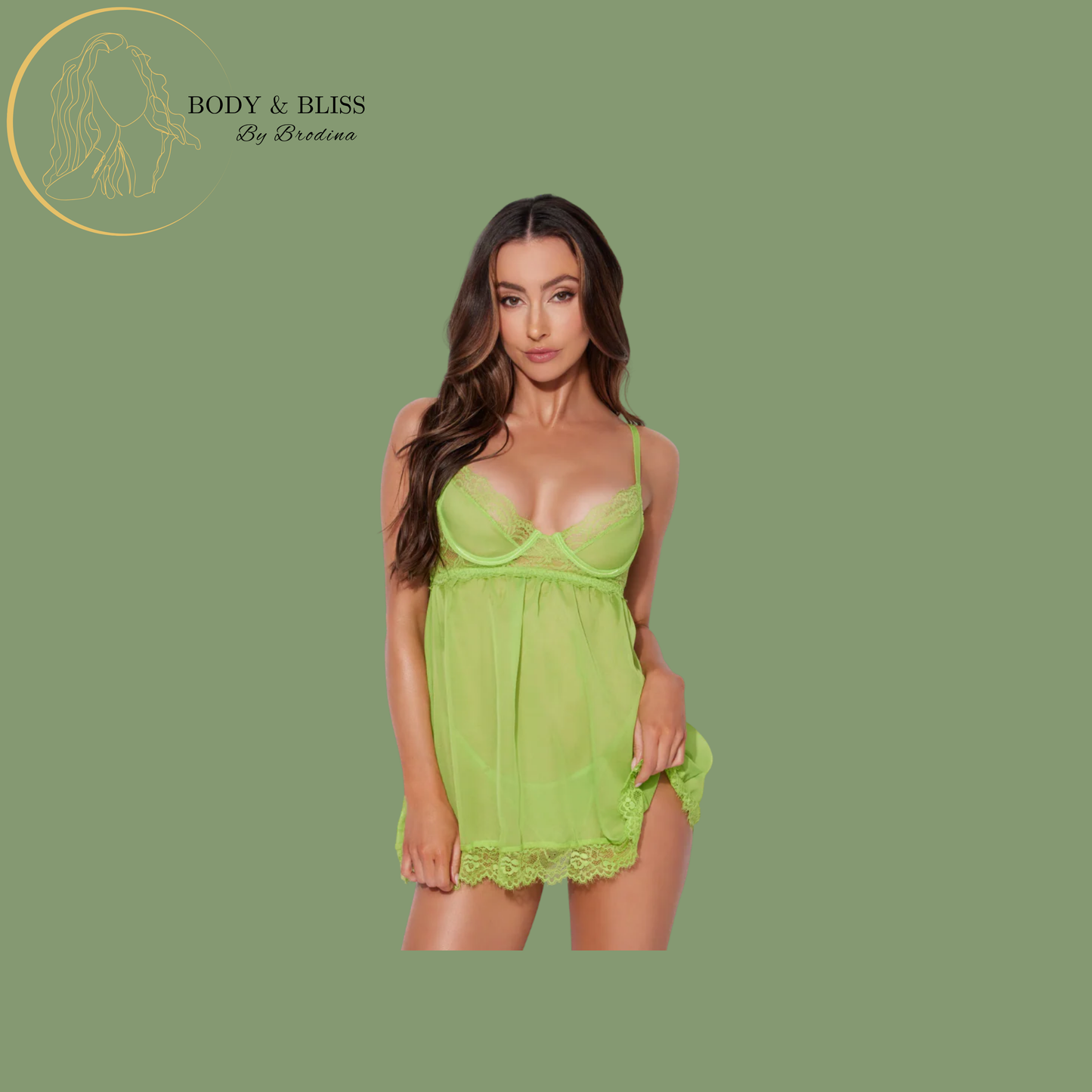 Shavon Lace & Chiffon Babydoll