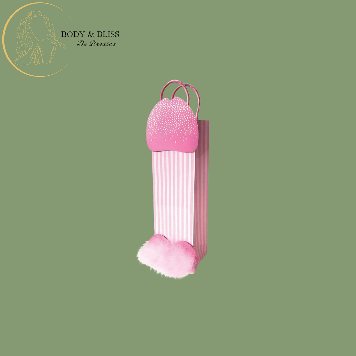Fuzzy Pink Gift Bag